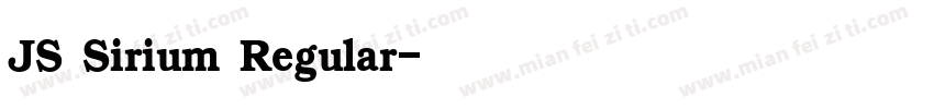 JS Sirium Regular字体转换